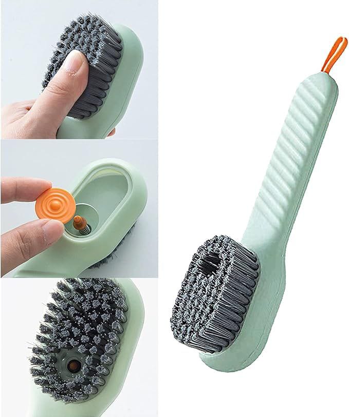 2-in-1 Liquid Dispensing Shoe & Multi-Purpose Cleaning Brush