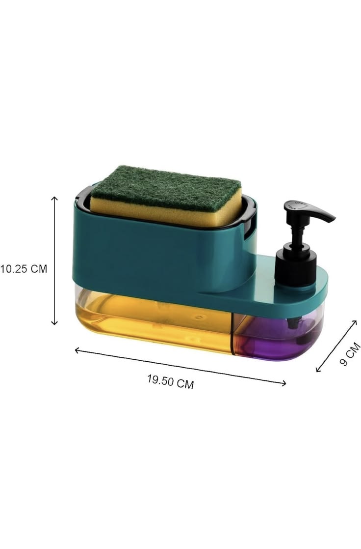 3-in-1 Soap Dispenser with Sponge Holder – Kitchen Sink Organizer