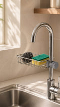 Kitchen Faucet Sponge Holder – Hanging Sink Organizer